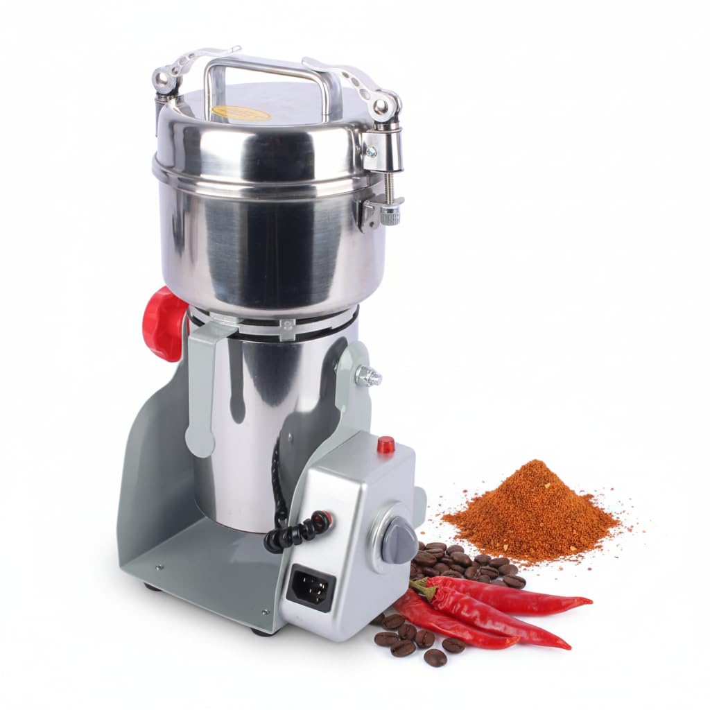 Elektrische Getreidemühle 800 g 3000W – Kaffeemühle Gewürzmühle Edelstahl 28.000 U/min, Profi Zerkleinerer für Körner, Kräuter & Gewürze
