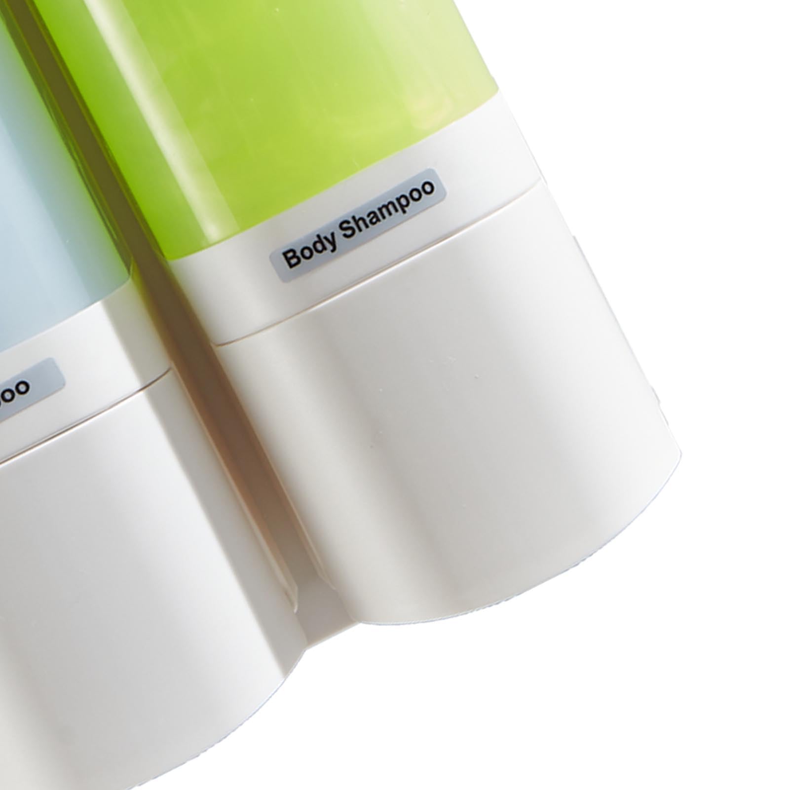 Dispenser di Sapone Liquido Elegante Design a Parete a Prova di Perdite a 2 Camere da 480 Ml per Bagno e (Bianca)