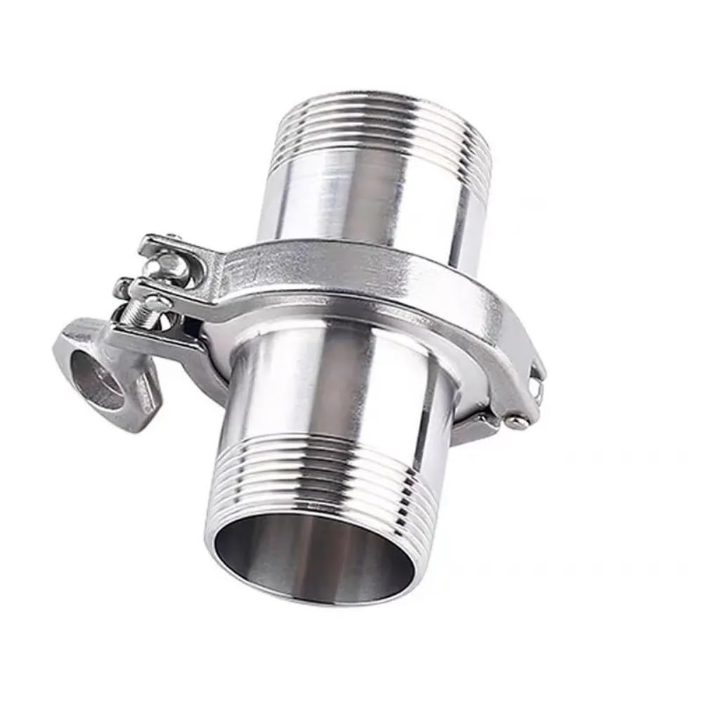 1/4 “3/8” 1/2” 3/4” 1” 1-1/4” 2” Adaptador de virola de rosca con cubierta de triple abrazadera Acero inoxidable SS304 con junta de silicona Accesorio for tubería(Size:DN50 x Ferrule 77.5)