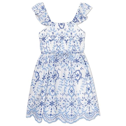 Speechless Girls' Ruffled Sleeve V-Neck Embroidered Dress4