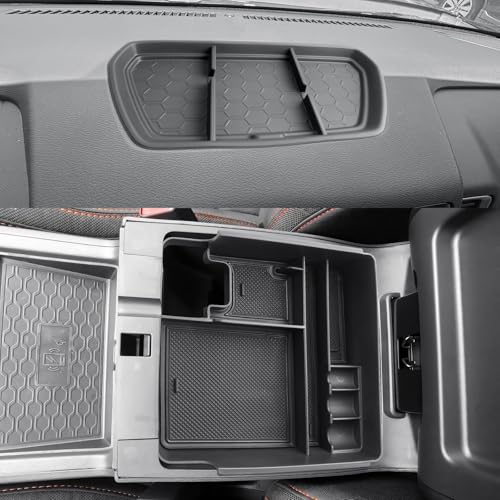 Image of CDEFG 2PCS for 2022 2023 2024 Nissan Frontier Center Console Organizer 2022-2024 Nissan Frontier Truck Dash Organizer Dash Storage Box 2022-2024 Frontier Truck Accessories(Not for 2025)