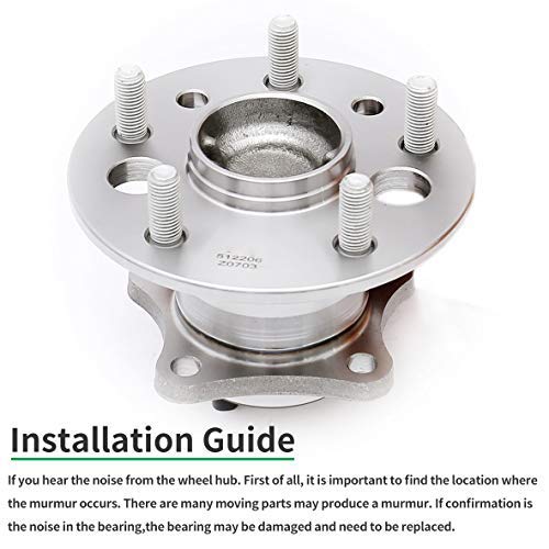 Hicks 512206 Rear Left Wheel Hub Bearing Assembly Fit For 2002-2011 Toyota Camry (Abs Models), 2005-2012 Toyota Avalon (Abs Models) #TOP5