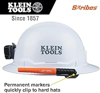 Vista 2 de Klein Tools 8610112 Skribes Fine Tip Permanent Markers, Professional-Grade Ink, Multi-Surface Jobsite Marker for Wet, Dry and Oily Surfaces, Black
