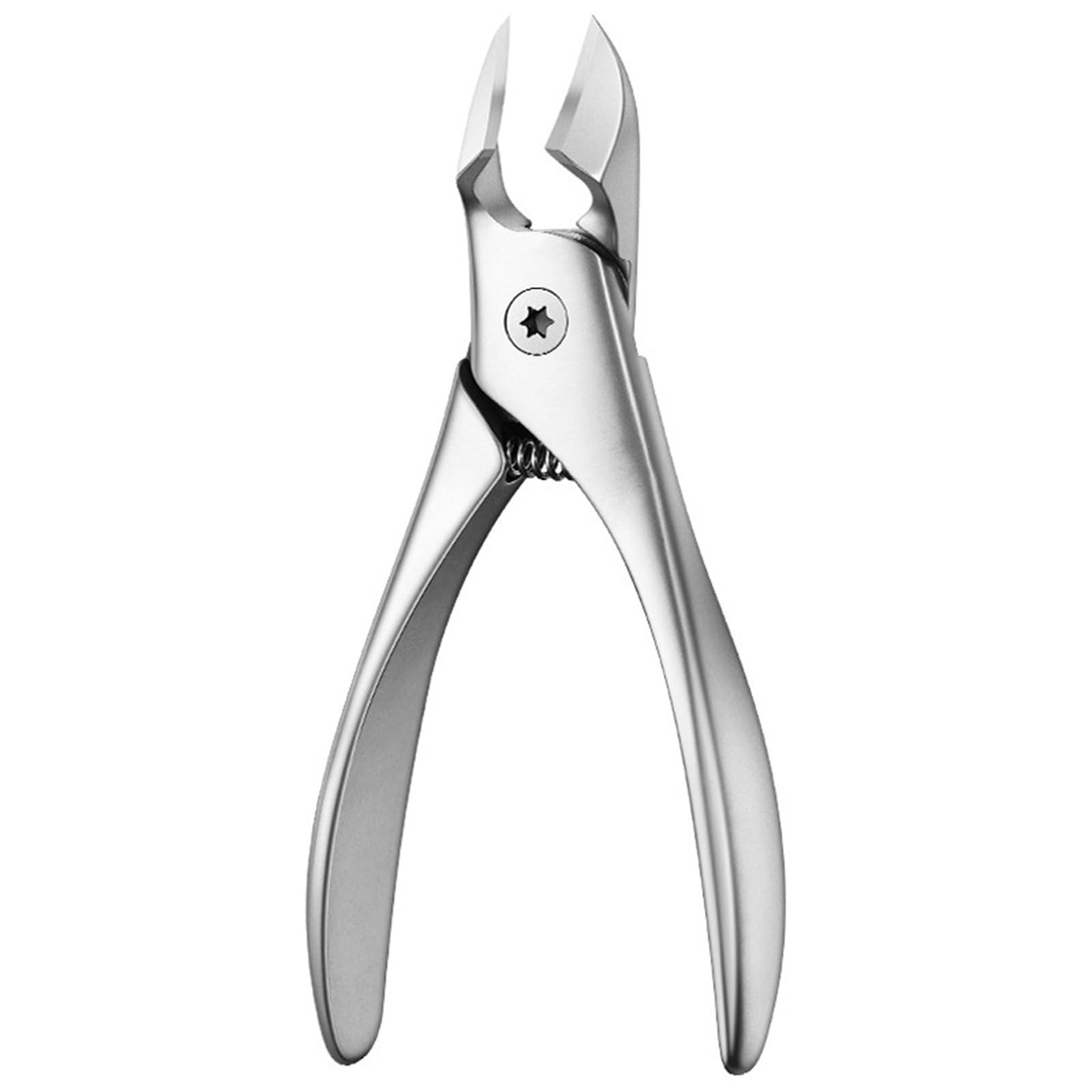 Mklhavb Silver Stainless Steel Manicure Fingernail Toenail Cuticle Nipper Dead Skin Remover Trimming Nail Clipper Feet Scissor Plier Pedicure(Silver)