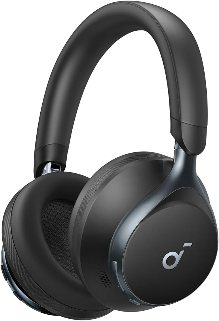 Soundcore by Anker, Space One, Active Noise Cancelling Headphones, 2X Stronger Voice Reduction, 40H ANC Playtime, App Control, LDAC Hi-Res Wireless Audio, Comfortable Fit, Clear Calls (Renewed)