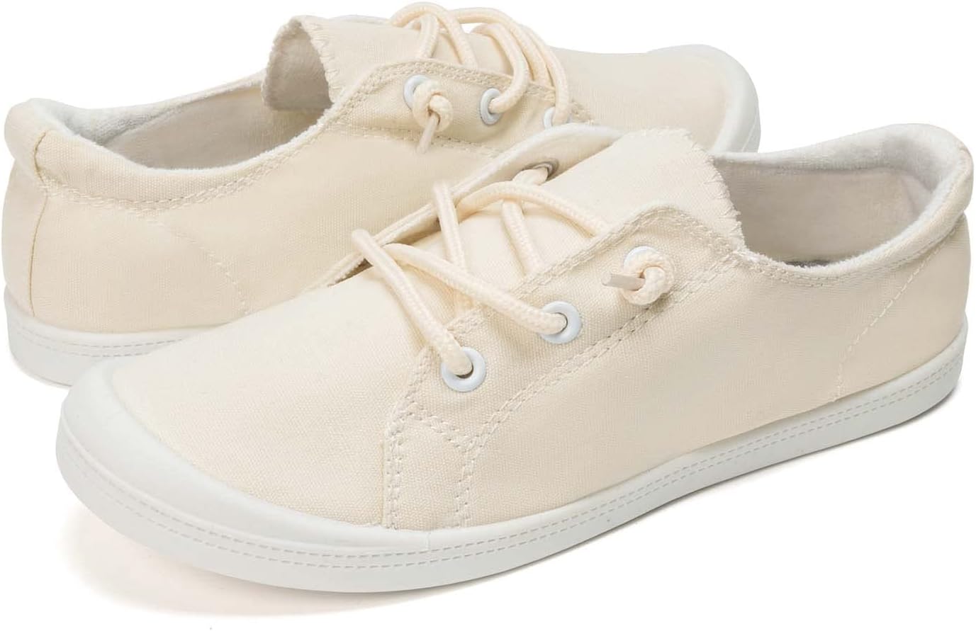 FUNKYMONKEY Shoes for Women, Comfort Low Top Canvas Slip On Sneakers Classic Casual Walking Shoes - Image 6