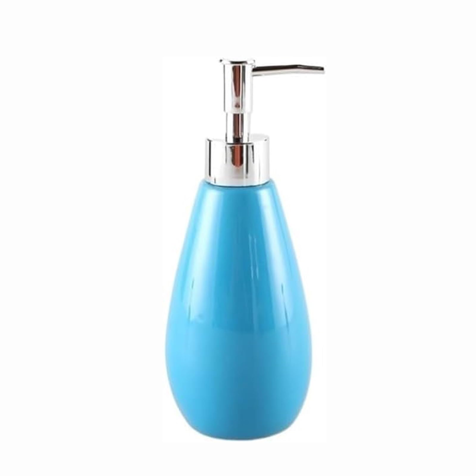 Kxaoxgrc Blu Glass Soap Lotion Dispenser Set, Refillable Ceramic Liquid Or Lotion Dispenser Multicolor For Bathroom Kitchen Commercial(Blu)