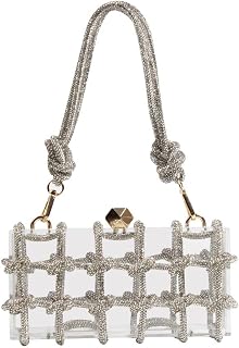Women's Evening Bag Sparkly Rhinestone Clutch Purse Bling Acrylic Crossbody Bag for Women