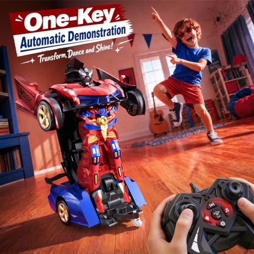 Image of Veeniix V992 2-in-1 Spider Transform RC Robot Car Toy, 1:14 Scale