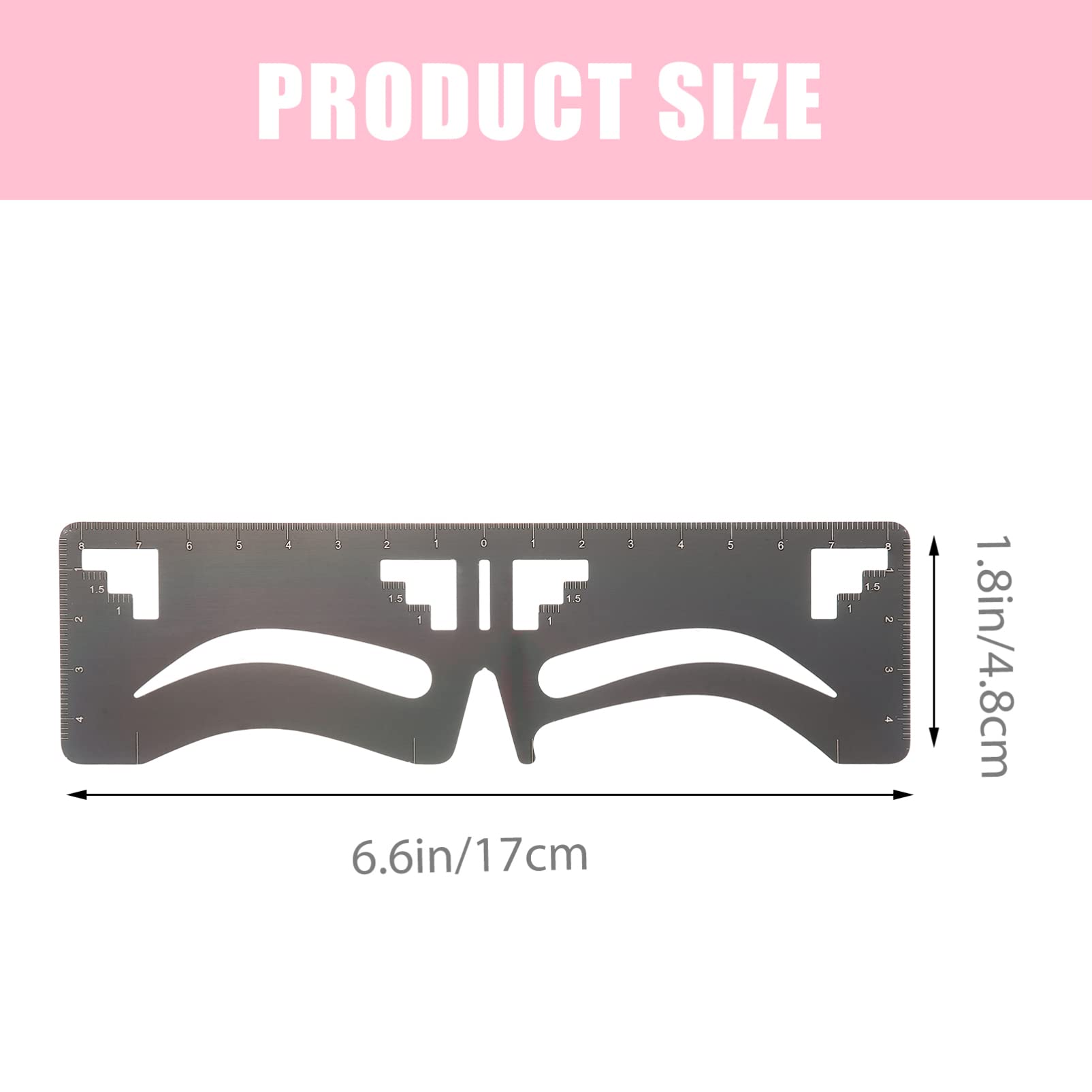 MAGICLULU 4 Set Di Strumenti Per Il Trucco Per Modellare Le Sopracciglia Di Guida Per Sopracciglia Righello Per Una Facile 2 Pezzi*4