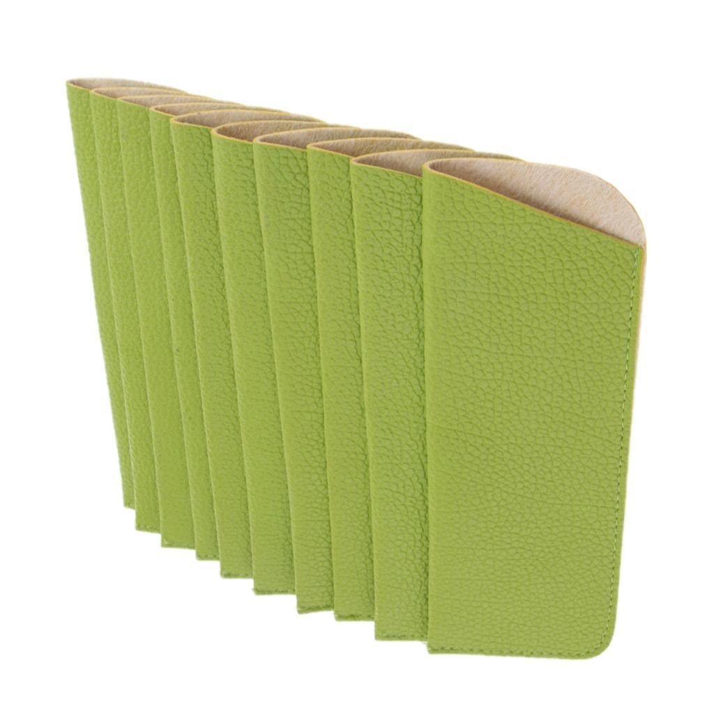 BNF®10 Pieces Slip in Eyeglass Eyewear Sleeve Glasses Bag Protector Green|Health & Beauty|Vision Care|Eyeglass Cases|Package Includes:10 Pieces Slip in Eyegles Pouch-image-25