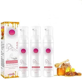 300ml Beeswax Hair Removal Mousse, Hair Removal Foam Depilatory Mousse, Effective & Painless Hair Removal Cream，Fast Hair Removal, Gentle & Skin Friendly (3Pcs/100ml)