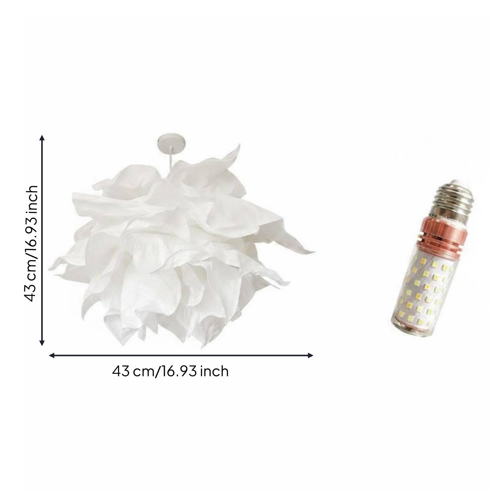 Lampada a Sospensione in Carta Effetto Fumoso Paralume Personalizzabile Illuminazione Morbida Adatta per Spazi Interni, Moderno, Minimalista, Scandinavo-D