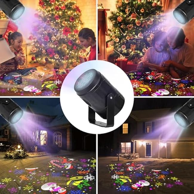 Christmas Projector Lights Outdoor/Indoor, Led Lights Projector Waterproof for Christmas Decorations, Holiday Projector for Xmas
