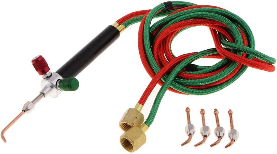 5 Tips Mini Gas Torch Welding Soldering Gun - Professional Jewelry Welding Kit with Oxygen Acetylene - for Micro-Joining Jobs - High Heat 6300F - Precision Welding Tool Set, As Described