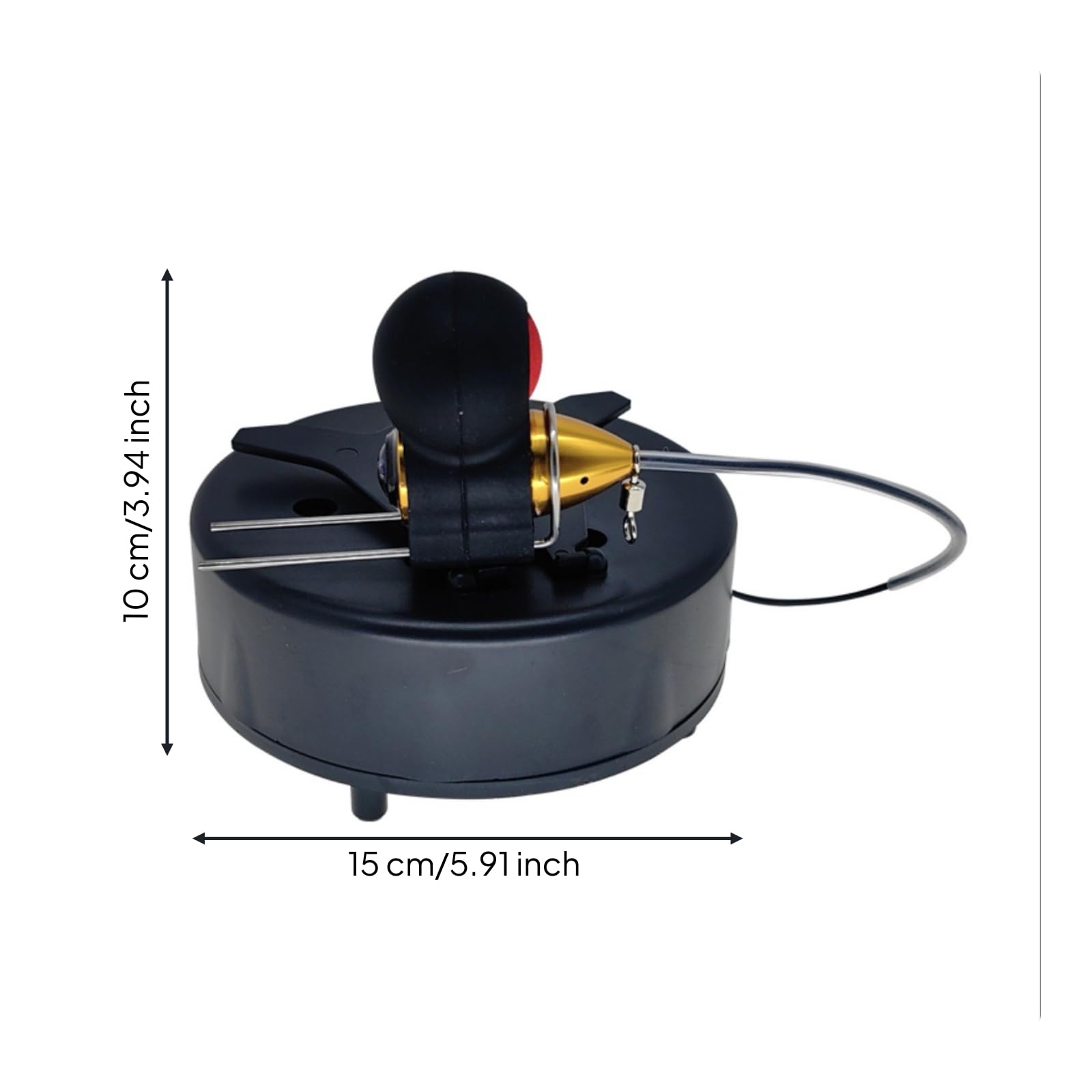 Caméra de Pêche sous-Marine Appareil d'Observation Moniteur Subaquatique Système de Vision Optique 210 Degrés pour Large Vision Continue Corps, Doré, 30 Mètres