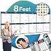 Large Dry Erase Wall Calendar - 36" x 96" - Undated Blank 2019-2020 Reusable Yearly Calendar - Giant Whiteboard Year Poster - Laminated Office Jumbo 12 Month Calendar (Blue)