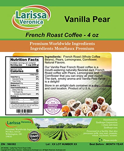 Vanilla Pear French Roast Coffee 4 oz miniatura 2