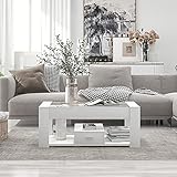 Mesa de centro con parte superior de cristal, mesa auxiliar moderna con estante y 1 cajón, mesa de salón, mesa de café, mesa de sofá, mesa rectangular, mesa de almacenamiento para sala