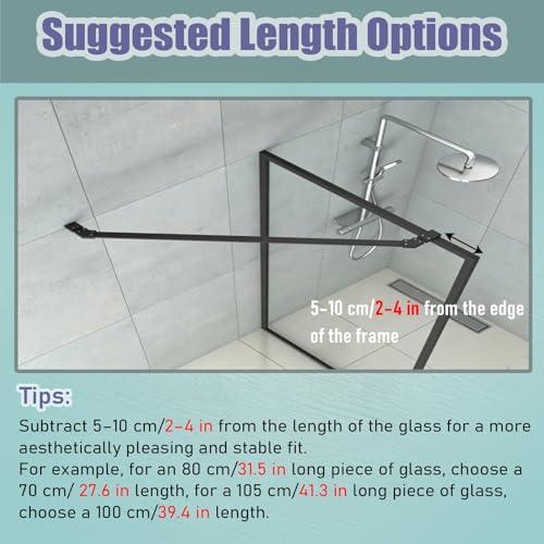 Poste seguro para mampara de ducha Diamond Design con fijación rectangular 5