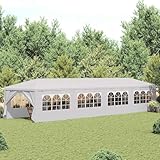 Terrassenüberdachung Pergola,Gartenzelt 3x12 m Weiß für Hof,Terrasse,Grill