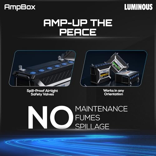 Image of Luminous Ampbox AB36060 Gel Battery for Home, Office & Shops | Tall Tubular Battery | 6hr Backup | Maintenance Free | German Technology | Durable & Reliable | 60 Months Warranty by Luminous