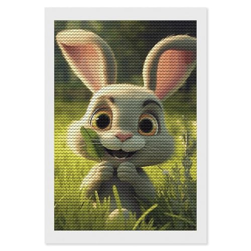 Kit art diamant débutant lapin idée cadeau déco maison