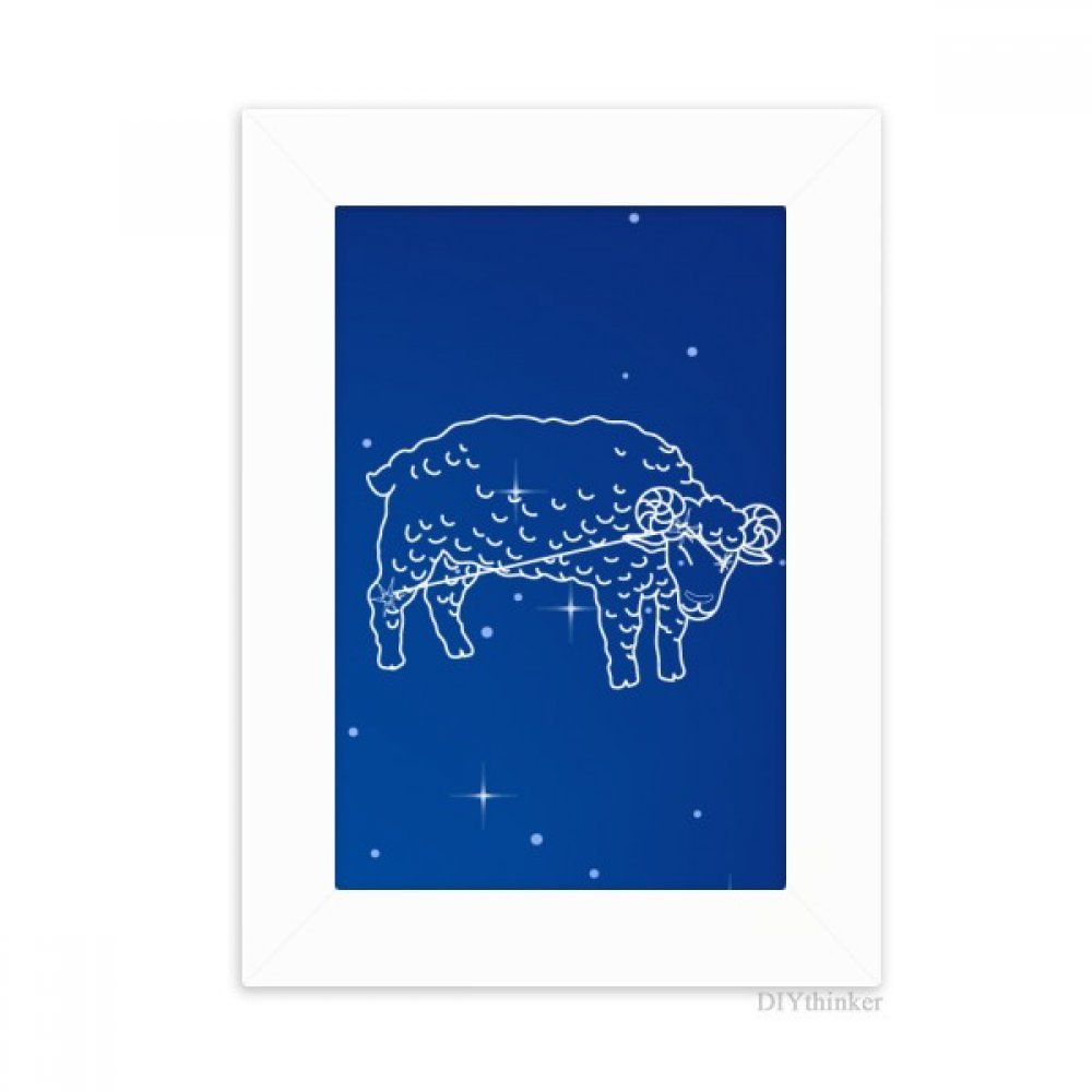 Cadre photo constellation Bélier blanc pour sublimer la décoration de votre bureau