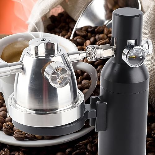Pneumatische Kaffeemaschine, trennbare pneumatische Extraktionskaffeemaschine aus Edelstahl, kompakte Luftpumpen-Druckkaffeemaschine für Home-Office-Camping – Bild 4