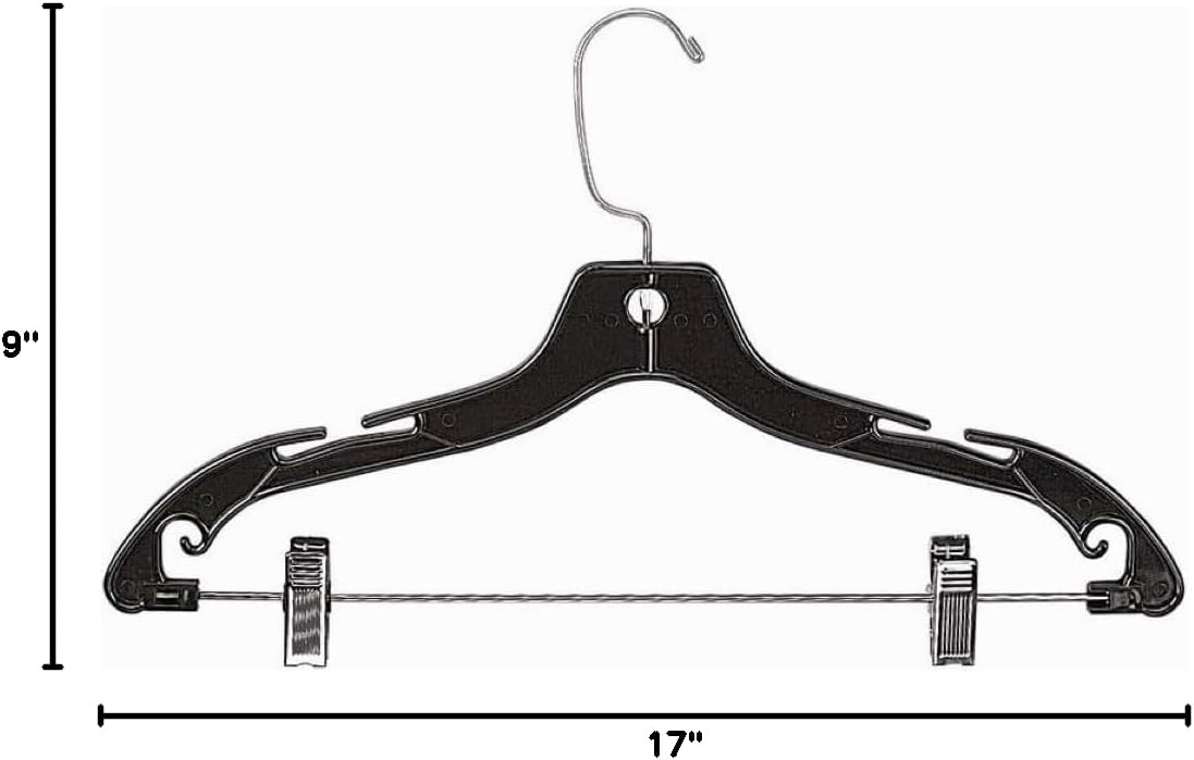 Only Hangers 17" Black Plastic Suit Hngers (25)