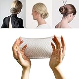 💎Longitud elástica: 50 cm 50 redes de pelo invisibles de malla (café) para moño elástico para bailarines de ballet, gimnasia, equitación, chef y enfermera