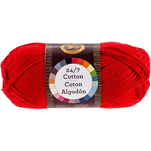 Lion Brand 24/7 Cotton Yarn-Red