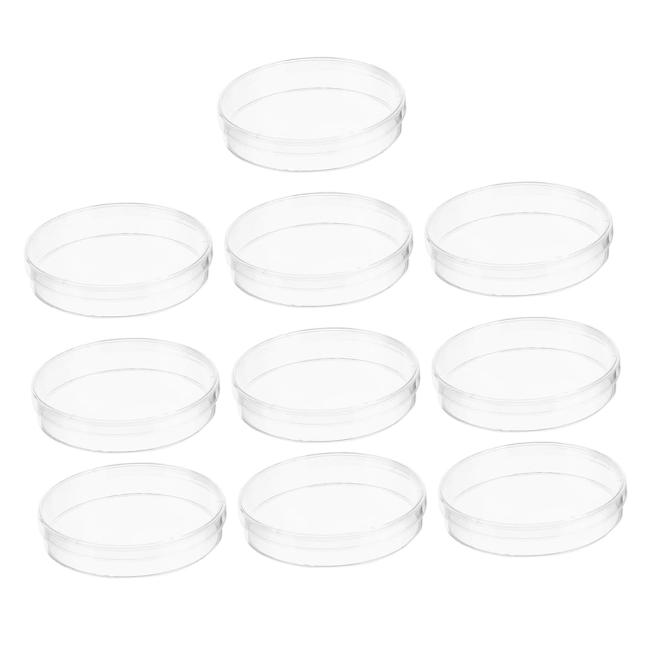 iplusmile 50stücke Transparente Kunststoff-petrischalen Mit Deckel Für Zellkultur Und Wissenschaftliche Experimente Robust Und Vielseitig Einsetzbar