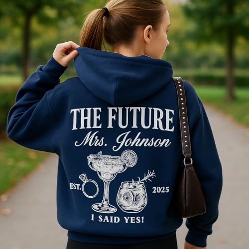 Custom Future Mrs I said Yes Shirt for Bride, Personalized Bride Hoodie, Wedding, Bridal Shower, Bachelorette, Wedding Gifts for Bride from Bridemaids2