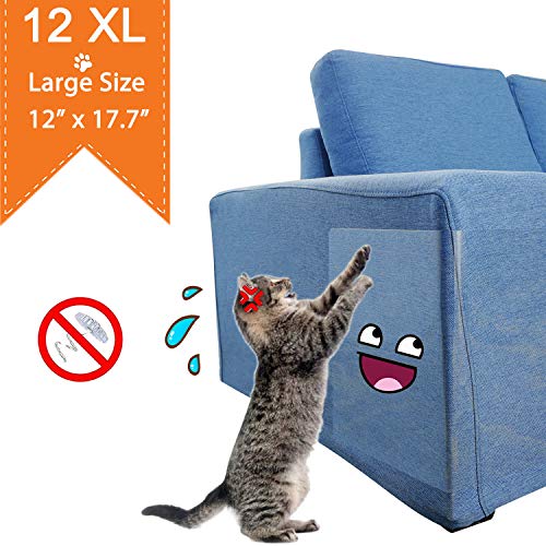 Bligo Pet Furniture Protectors, Cat Scratch Deterrent Pad for Leather Couch, Clear Pet