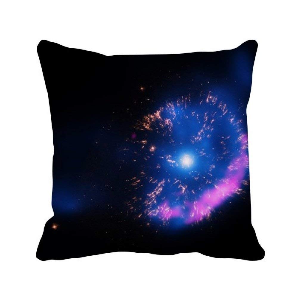 Housse de coussin univers nébuleuse carrée avec fermeture zip invisible