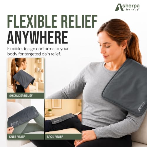 Image of Large Hot and Cold Flexible Gel Ice Packs for Injuries Reusable, Cold Packs for Injuries Reusable Ice Packs, Soft Ice Pack for Back Cold Compress - 11.5 inch x 14.5 inch - Grey