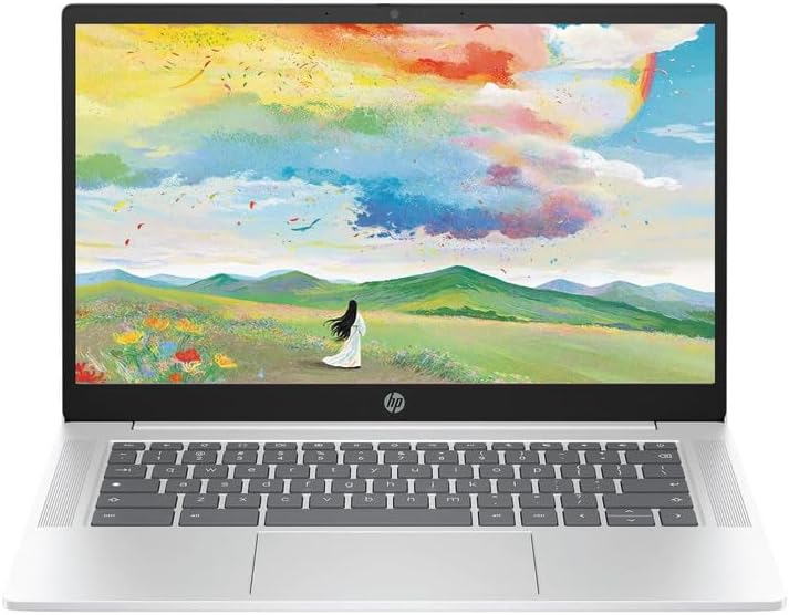 HP Chromebook 14″ HD Laptop, Intel N200 Processor, 4GB LPDDR5 RAM, 128GB UFS, Ch…