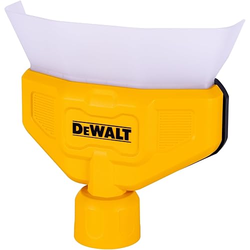 DEWALT Shop Vac Dust Collector, Wet Dry Vacuum Accessory Attachments for Easy Collection of Dust, Funnel Design, Hands Free, DXVA00-1500, 1 Pack, Yellow