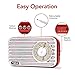 Jazmm Retro Radio with Bluetooth Speaker Rechargeable Battery Operated AM FM NOAA Portable Radio Pocket Vintage Radio, Supports Stereo Earphone, USB MP3 Player, TF Cards (Black)