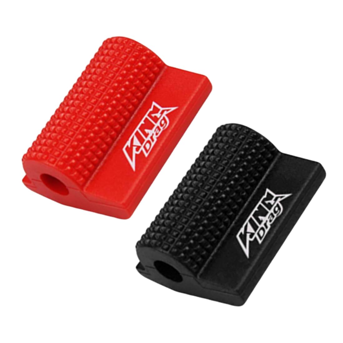 2 Pcs Manicotto pedale, resistente all'usura e antiscivolo, gommino leva cambio, salvascarpe, punta di selettore di velocità moto(Nero, Rosso)