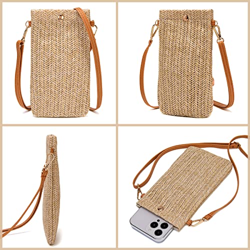 Small Crossbody Straw purse Lightweight Summer Beach Phone Bag for Women3
