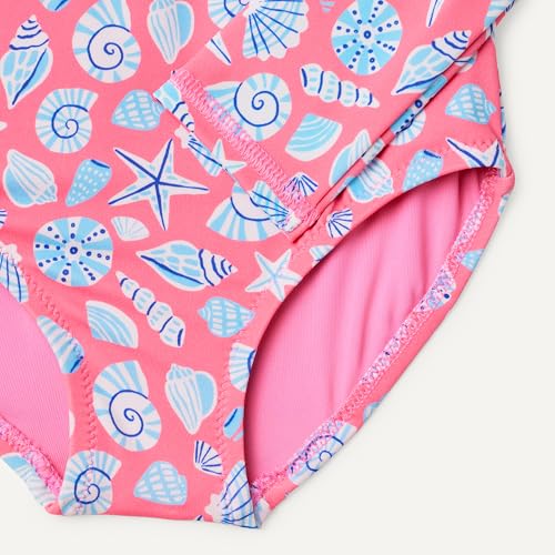 Image of Amazon Essentials Girls' Long Sleeve Rash Guard One-Piece Swimsuit