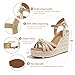 mikarka Wedge Sandals for Women: Open Toe Wedges Heels for Women - Comfortable Braided Summer Espadrilles Wedges Ankle Strap Platform High Heels Vacation Shoes