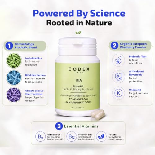 Codex Labs BIA Skin Probiotic + Prebiotic Supplement