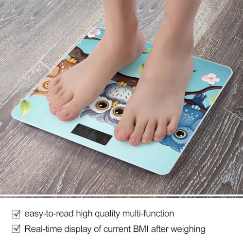 Báscula digital LZQPOEAS con pantalla LCD para baño miniatura 5