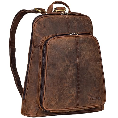 Sac à dos cuir femme vintage élégant et petit sac à main marron Zamora