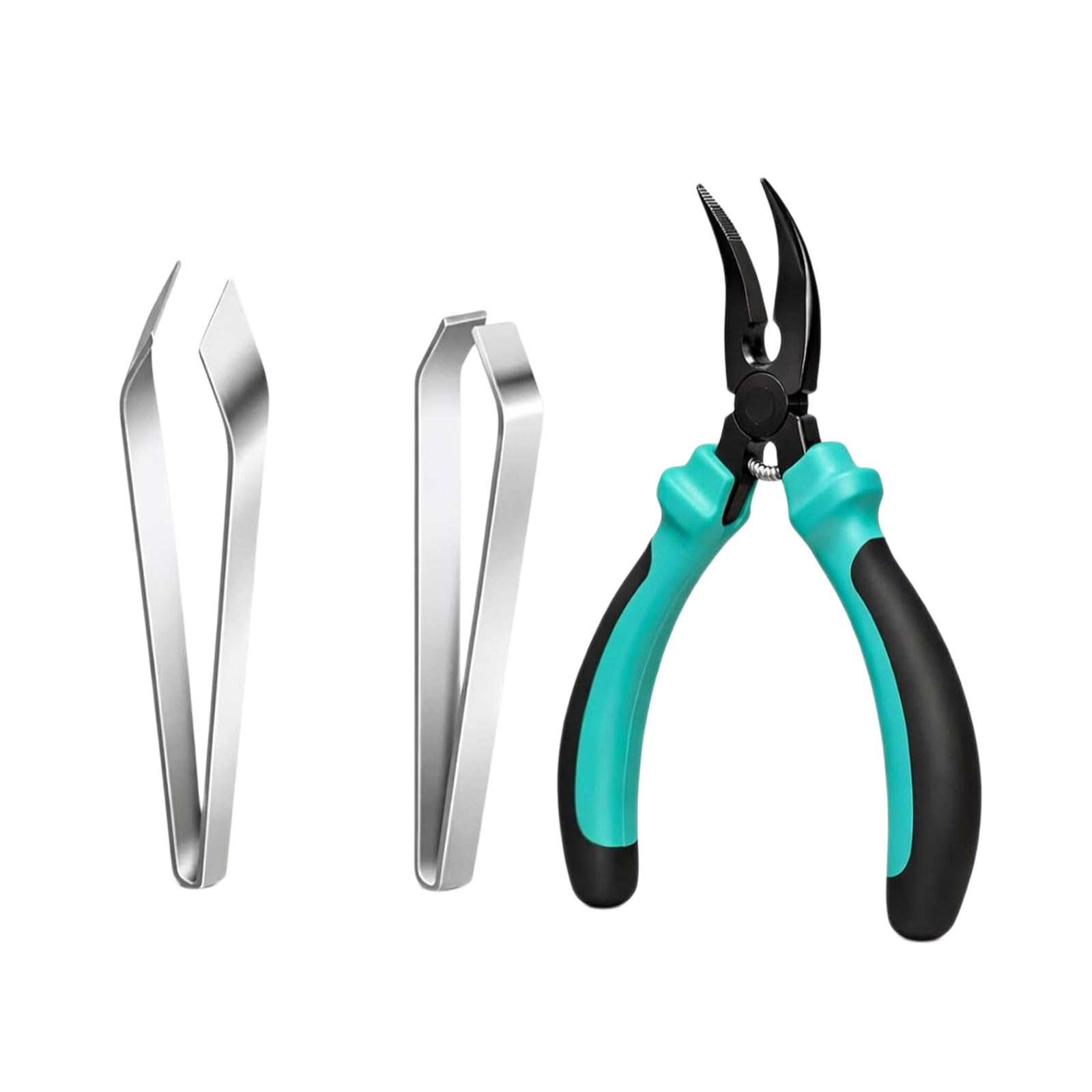 Kitchen Fish Bone Remover Set, Spring Action Pliers with Tweezers for Controlled Salmon Trout Seafood Preparation and Home Kitchen Use Pinbone Tool Fish Deboning Pliers Salmon Tool Trout Prep Seafood