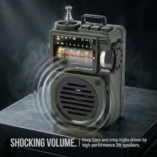 Radio portátil Yoidesu Bluetooth con AM FM SW y alerta meteorológica miniatura 3