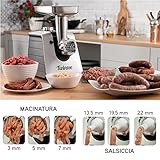 Zoom IMG-2 tritacarne elettrico 1500w nero per Zoom IMG-2 tritacarne elettrico 1500w nero per